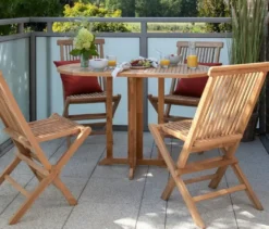deVries Balkontisch, Teak, 60 x 120