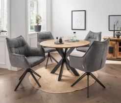 deVries Diningsessel »Ginosa«, drehbar, dunkelgrau