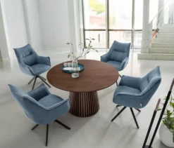 deVries Diningsessel »Ginosa«, drehbar, blau
