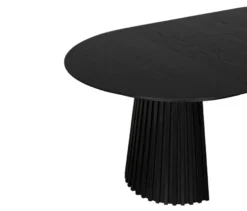 deVries Esstisch »Andria«, 120/210 cm, schwarz und 6 Stühle »Matera«, grau