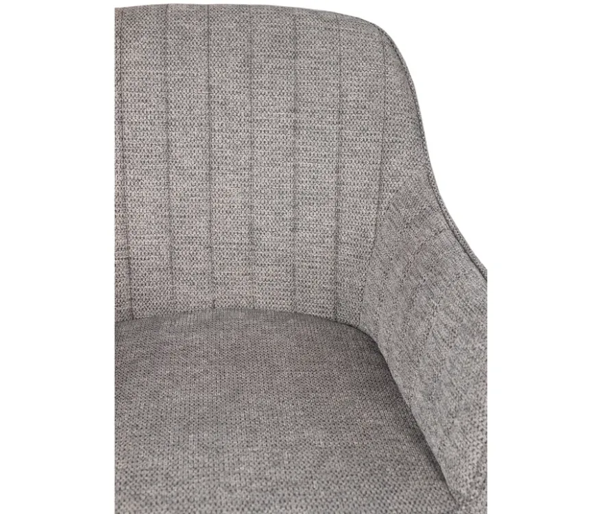 deVries Esstisch »Andria«, 120/210 cm, schwarz und 6 Stühle »Matera«, grau