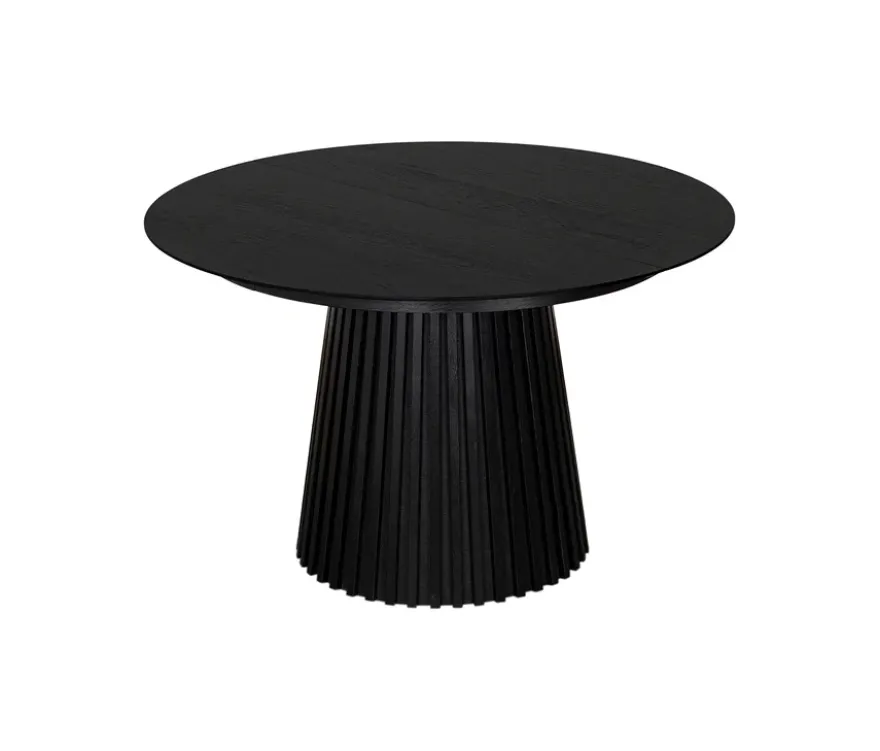 deVries Esstisch »Andria«, 120/210 cm, schwarz und 6 Stühle »Matera«, grau