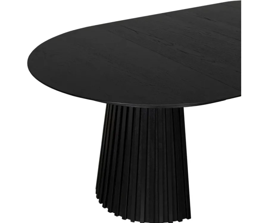 deVries Esstisch »Andria«, 120/210 cm, schwarz und 6 Stühle »Matera«, grün