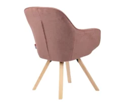 deVries Esstisch »Oria«, 120 cm, Eiche naturfaben und 4 Stühle »Matera«, rosé