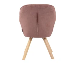 deVries Esstisch »Oria«, 120 cm, Eiche naturfaben und 4 Stühle »Matera«, rosé