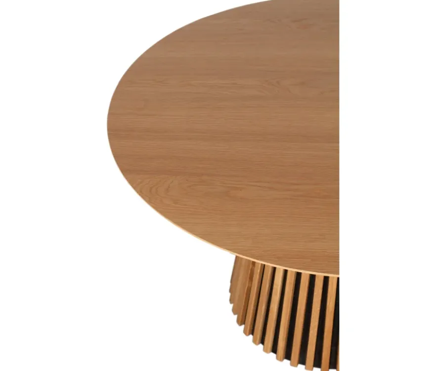deVries Esstisch »Oria«, 120 cm, Eiche naturfaben und 4 Stühle »Matera«, dunkelbraun