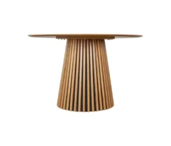 deVries Esstisch »Oria«, 120 cm, Eiche naturfaben und 4 Stühle »Matera«, dunkelbraun