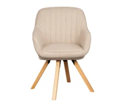 deVries Esstisch »Oria«, 120 cm, Eiche naturfaben und 4 Stühle »Matera«, beige