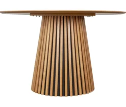 deVries Esstisch »Oria«, 120 cm, Eiche naturfaben und 4 Stühle »Matera«, beige