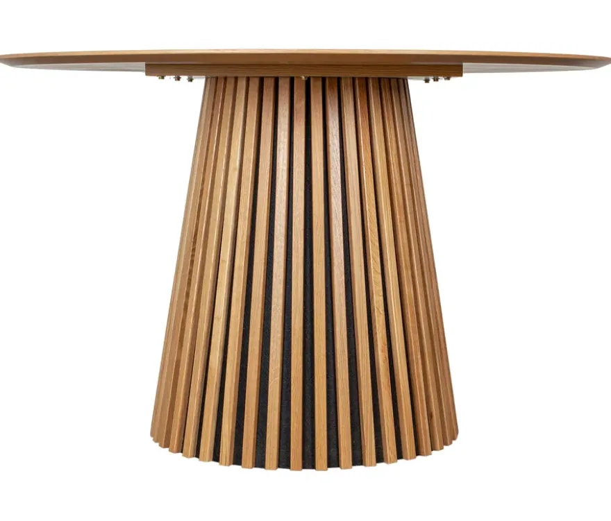 deVries Esstisch »Oria«, 120 cm, Eiche naturfaben und 4 Stühle »Matera«, beige