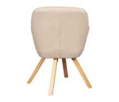 deVries Esstisch »Oria«, 120 cm, Eiche naturfaben und 4 Stühle »Matera«, beige