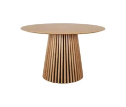 deVries Esstisch »Oria«, 120 cm, Eiche naturfaben und 4 Stühle »Matera«, beige