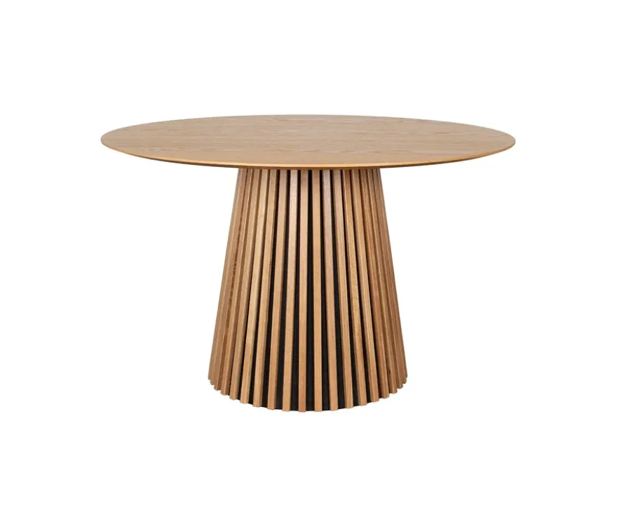 deVries Esstisch »Oria«, 120 cm, Eiche naturfaben und 4 Stühle »Matera«, beige