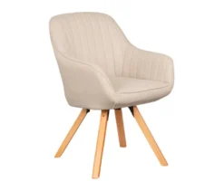 deVries Esstisch »Oria«, 120 cm, Eiche naturfaben und 4 Stühle »Matera«, beige