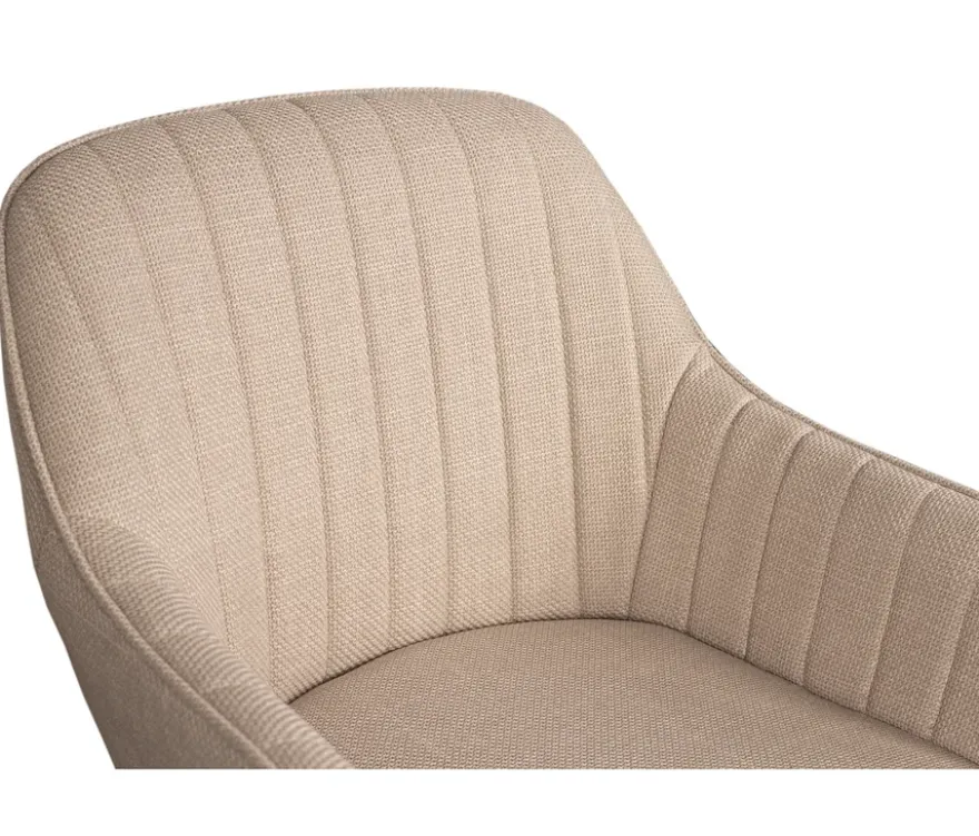 deVries Esstisch »Oria«, 120 cm, Eiche naturfaben und 4 Stühle »Matera«, beige