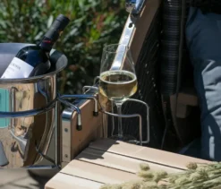 deVries Strandkorb, Teak, XL, mit Champagnerkühler