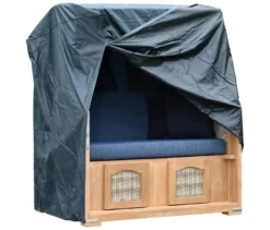 deVries Strandkorb, Teak, XL, mit Champagnerkühler