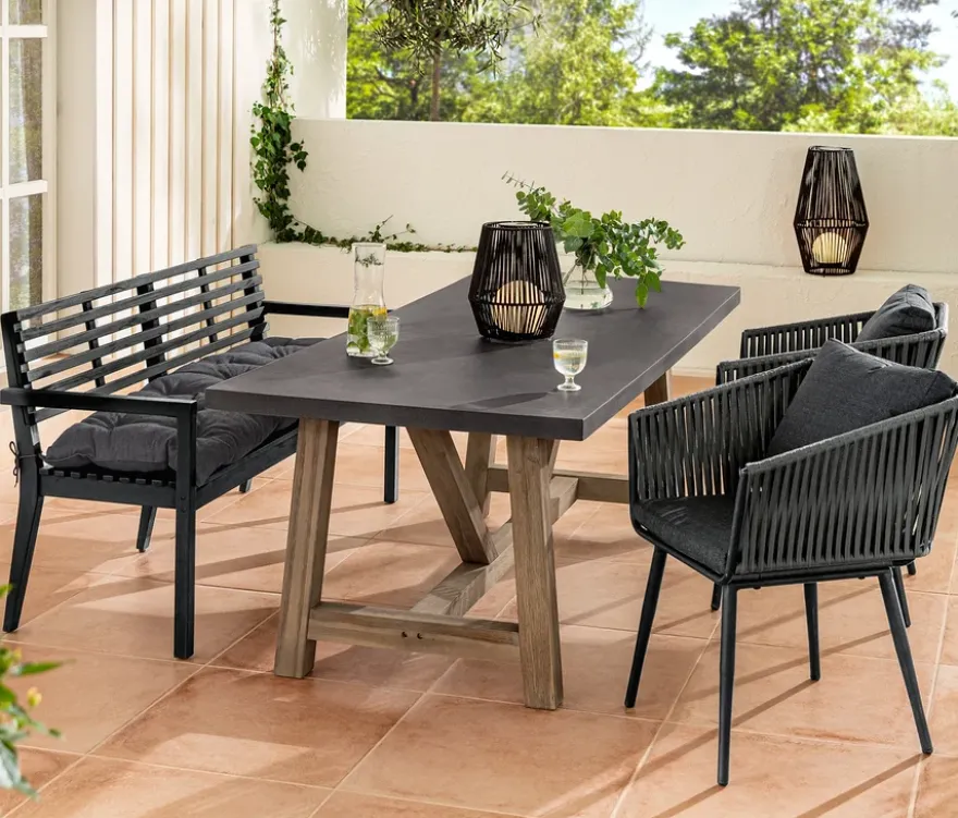 Dining-Sessel mit Textilgeflecht