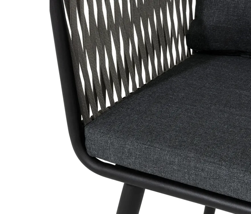 Dining-Sessel mit Textilgeflecht