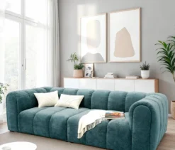 DOMO Bigsofa »Aalborg«, Sitzraster breit, ocean/petrol