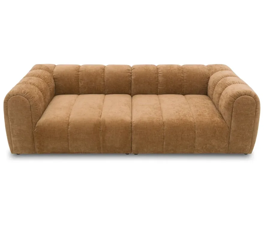 DOMO Bigsofa »Aalborg«, Sitzraster schmal, hellbraun