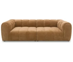 DOMO Bigsofa »Aalborg«, Sitzraster schmal, hellbraun