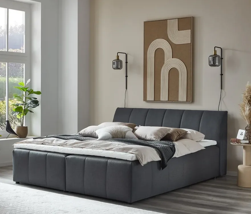 DOMO Boxspringbett »Bergen« 180 x 200 cm inkl. Topper, groß