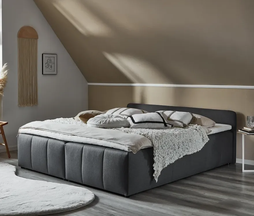 DOMO Boxspringbett »Bergen« 180 x 200 cm inkl. Topper, klein