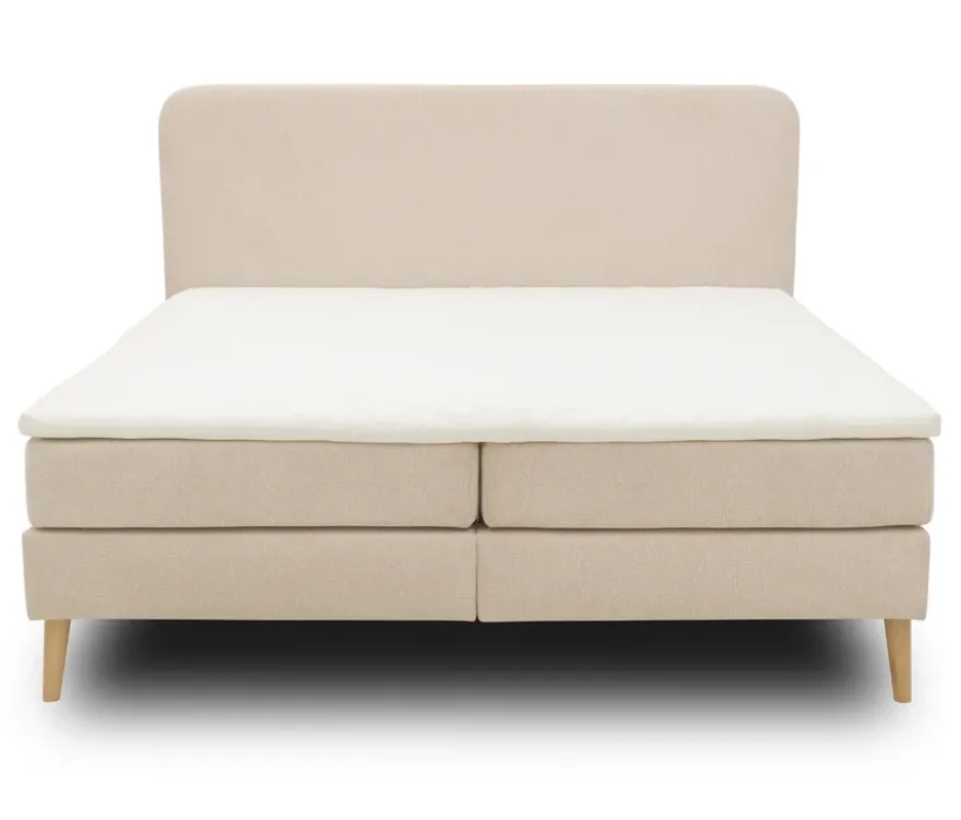 DOMO Boxspringbett »Kopenhagen« mit festem Kopfteil, ca. 180 x 200 cm, inkl. Topper