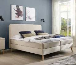 Domo Boxspringbett mit festem Kopfteil inkl. Topper