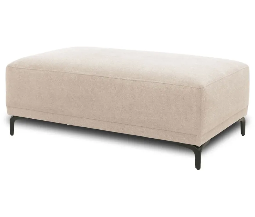 DOMO Eck-Schlafsofa »Malmö« mit Hocker, Longchair links, creme