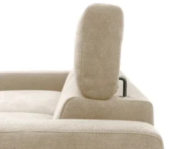 DOMO Eck-Schlafsofa »Malmö« mit Hocker, Longchair links, creme