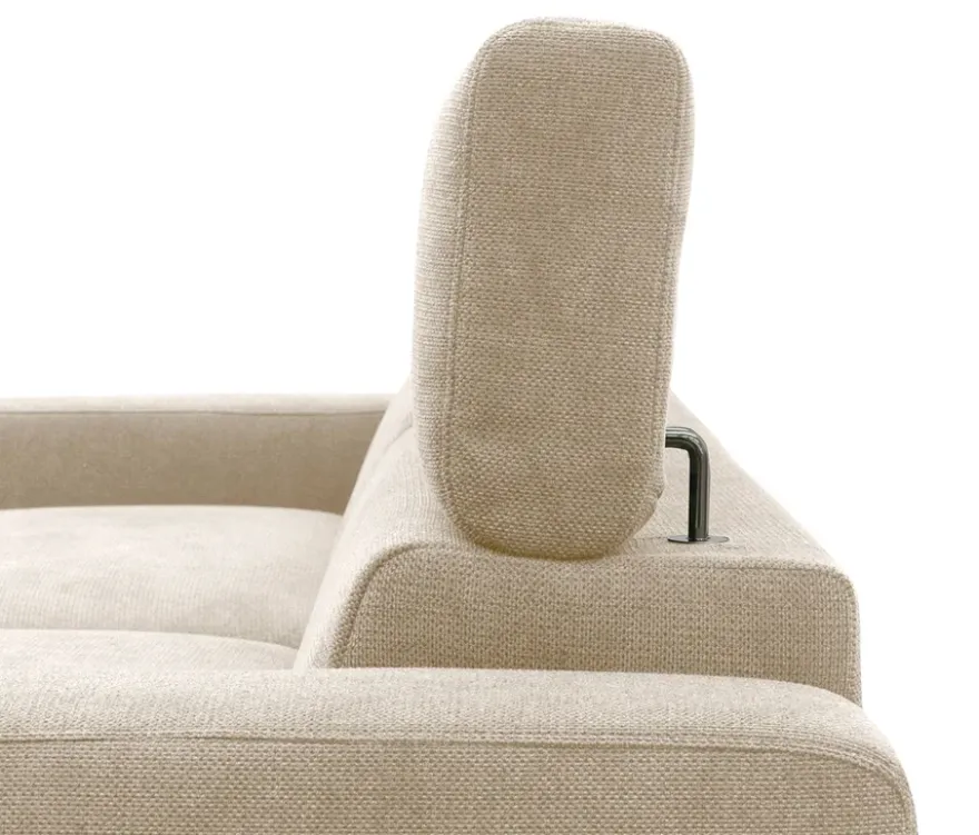 DOMO Eck-Schlafsofa »Malmö« mit Hocker, Longchair links, creme