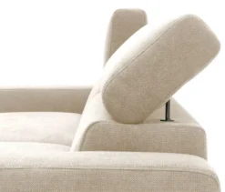 DOMO Eck-Schlafsofa »Malmö« mit Hocker, Longchair links, creme