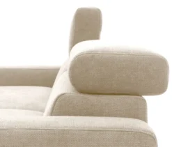 DOMO Eck-Schlafsofa »Malmö« mit Hocker, Longchair links, creme