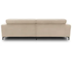 DOMO Eck-Schlafsofa »Malmö« mit Hocker, Longchair links, creme