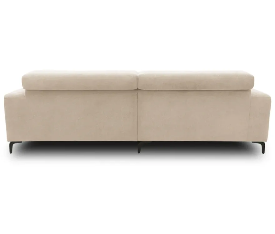 DOMO Eck-Schlafsofa »Malmö« mit Hocker, Longchair links, creme