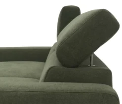 DOMO Eck-Schlafsofa »Malmö« mit Hocker, Longchair rechts, dunkelgrün