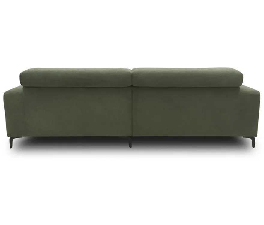 DOMO Eck-Schlafsofa »Malmö« mit Hocker, Longchair links, dunkelgrün