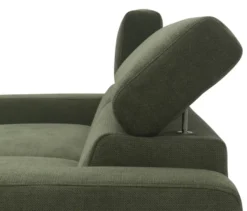 DOMO Eck-Schlafsofa »Malmö« mit Hocker, Longchair links, dunkelgrün