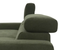 DOMO Eck-Schlafsofa »Malmö« mit Hocker, Longchair links, dunkelgrün