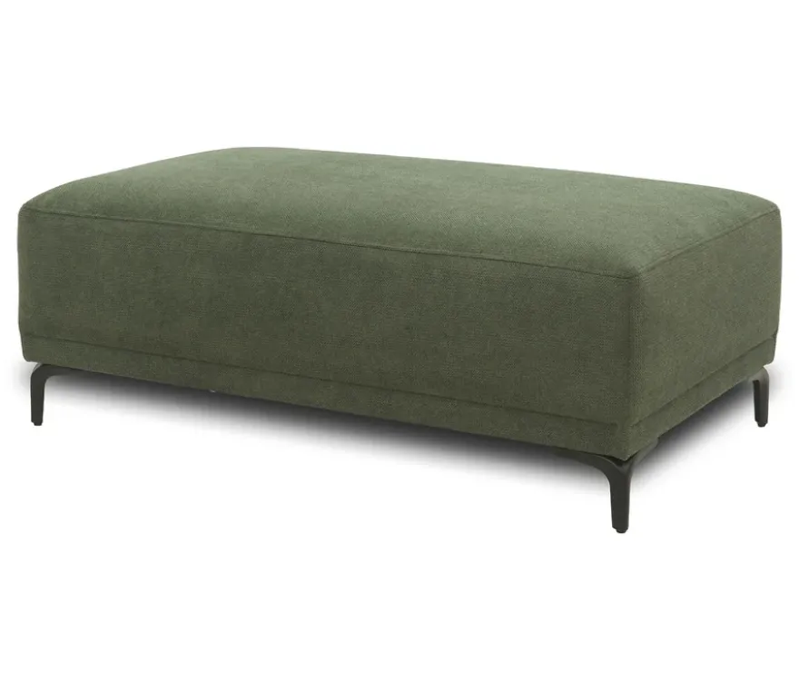 DOMO Eck-Schlafsofa »Malmö« mit Hocker, Longchair links, dunkelgrün