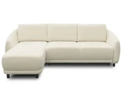 DOMO Eck-Schlafsofa »Visby«, Longchair links, creme