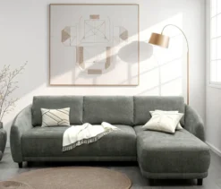 DOMO Eck-Schlafsofa »Visby«, Longchair rechts, grau