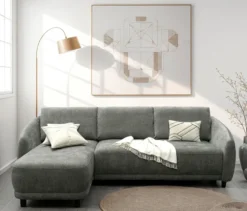 DOMO Eck-Schlafsofa »Visby«, Longchair links, grau