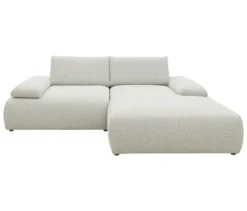 DOMO Ecksofa »Bela«, Longchair rechts, Armlehne mit Staufach