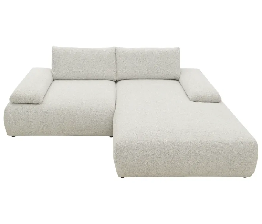 DOMO Ecksofa »Bela«, Longchair rechts, Armlehne mit Staufach