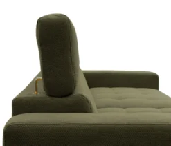 DOMO Ecksofa mit Hocker »Helsingborg«, grün, links