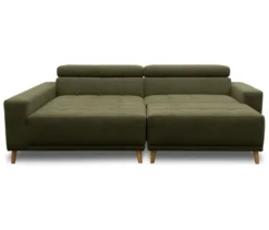 DOMO Ecksofa mit Hocker »Helsingborg«, grün, links