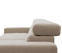 DOMO Ecksofa mit Hocker »Helsingborg«, sandfarben, rechts
